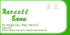 marcell banu business card